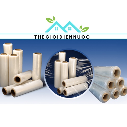 Màng PE quấn hàng hoá, màng chít, co pe, quấn Pallet, khổ 25cm, 50cm trong suốt, siêu dai, chắc chắn, an toàn