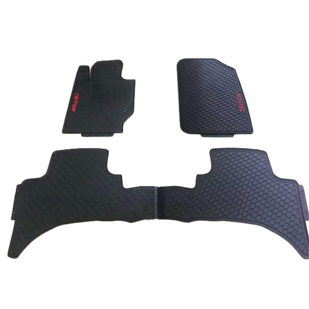 Thảm lót sàn Mitsubishi Triton cao cấp, mẫu thảm sàn cao su đúc nguyên khối chuẩn Form xe dày dặn hãng NISSIN Chính hãng