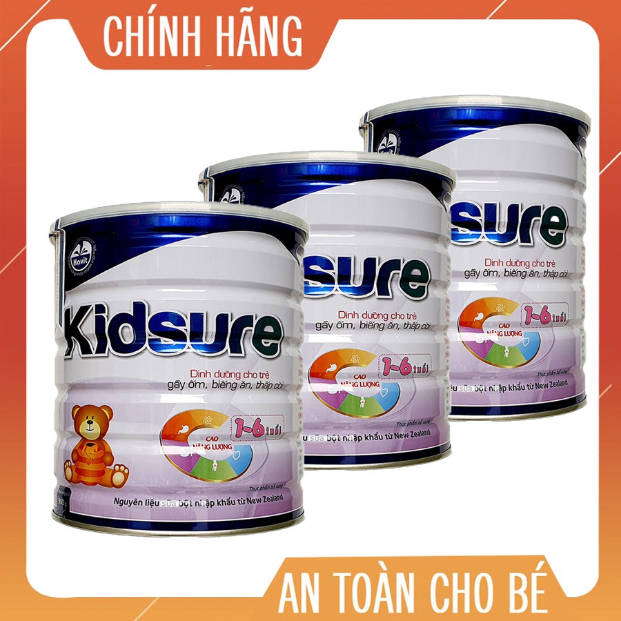 [GIÁ CỰC SOCK] Combo 3 lon sữa KIDSURE (900g)