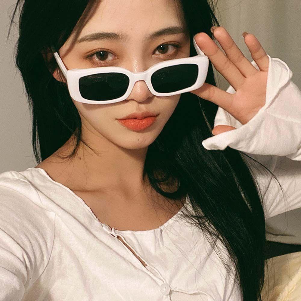 Kính Mát Gọng Vuông Nhỏ Chống Tia UV Màu Sắc Thời Trang Phong Cách Âu Mỹ Dành Cho Nữ