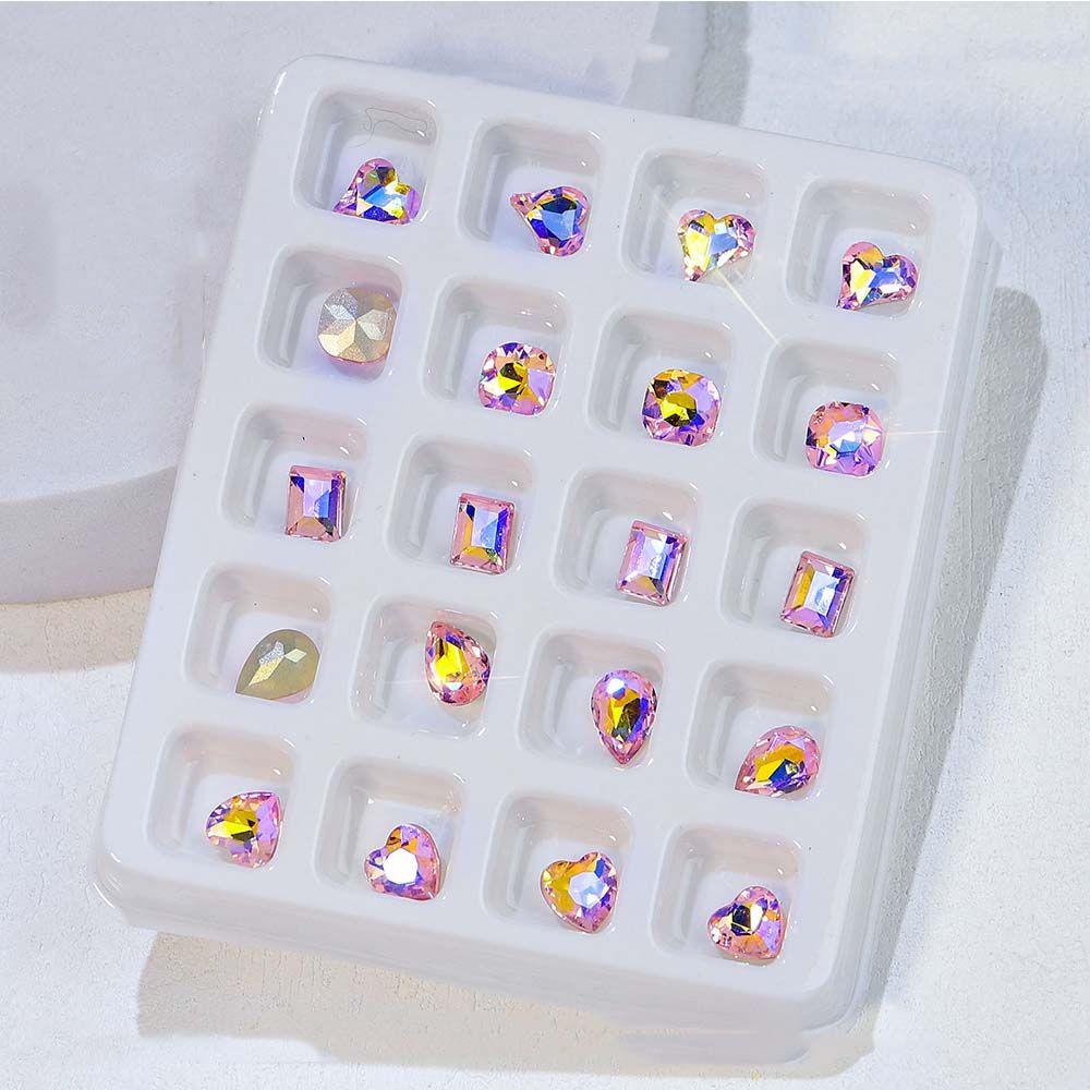 Set 20 Phụ Kiện Trang Trí Móng Tay 3D DIY Độc Đáo|Bộ Phụ Kiện Trang Trí Móng Tay Trong Suốt Charms