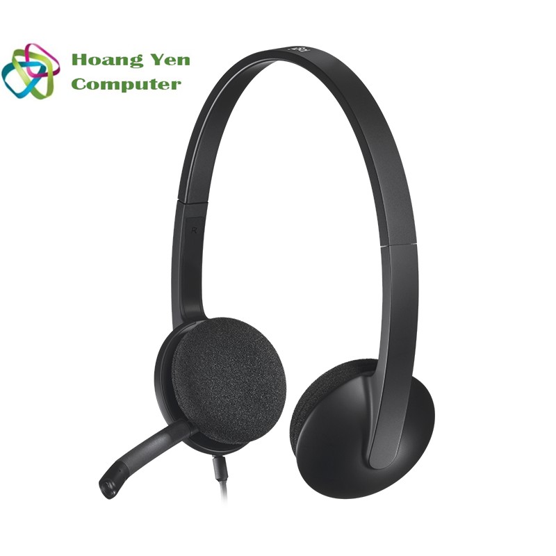 Tai Nghe Chụp Tai LOGITECH H340 Cho PC, Laptop (Kết Nối Qua Cổng USB) - BH 2 Năm Chính Hãng - Hoàng Yến Computer