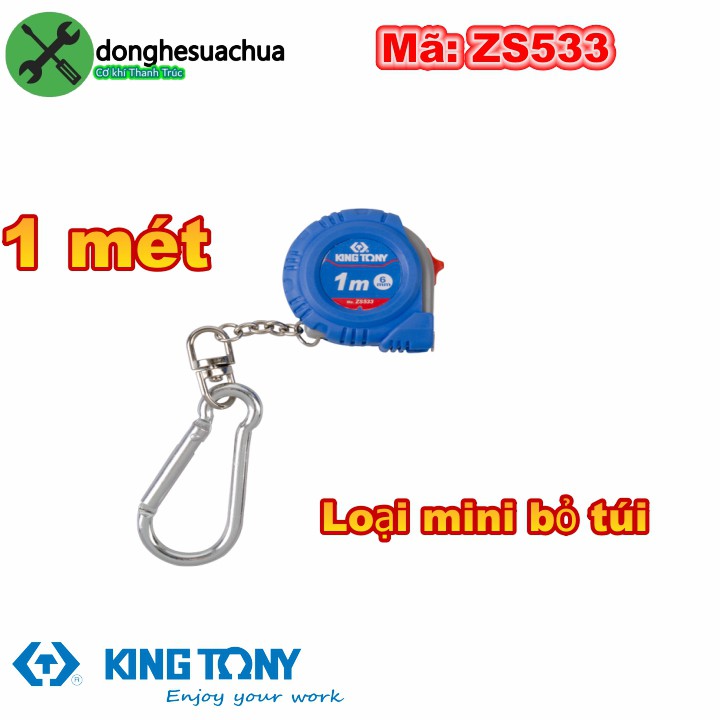 Thước cuộn KINGTONY 1m ZS-533 có dây khóa