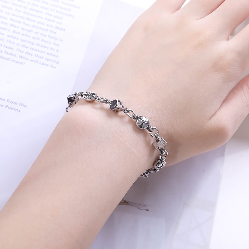 Vòng Tay Lắc Tay Chrome Hearts Xúc Xắc Thép Titan Không Gỉ Dành Cho Nam Nữ | BigBuy360 - bigbuy360.vn