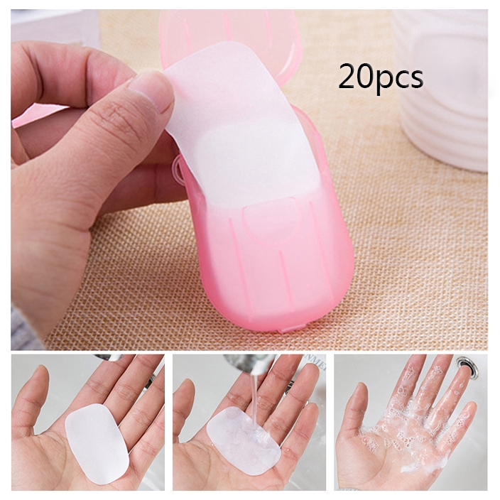 Xà phòng giấy mini Haimeikang sử dụng một lần di động mang theo du lịch tiện lợi