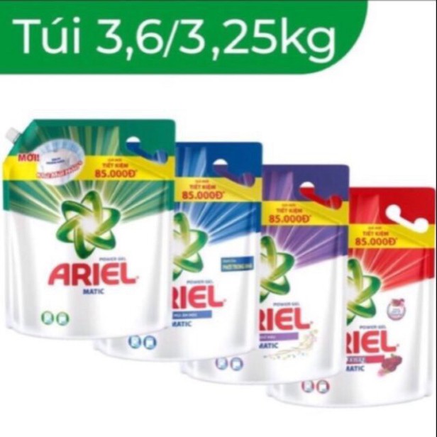 ️ Nước giặt Ariel [𝐅𝐑𝐄𝐄𝐒𝐇𝐈𝐏] túi 3,6L xanh