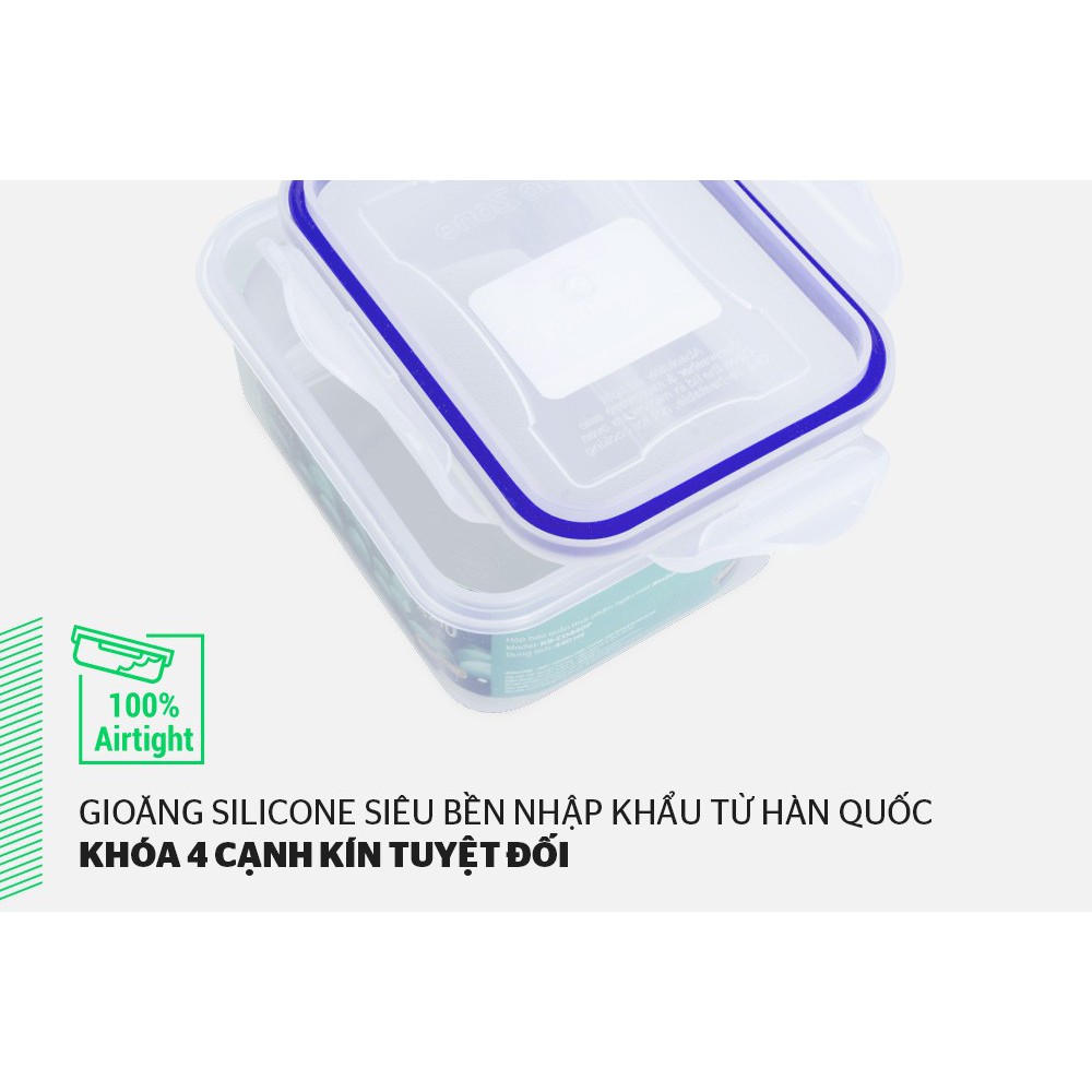 BỘ 6 HỘP BẢO QUẢN THỰC PHẨM NGĂN MÁT  SUNHOUSE BIOZONE BASIC KB-CO6P01