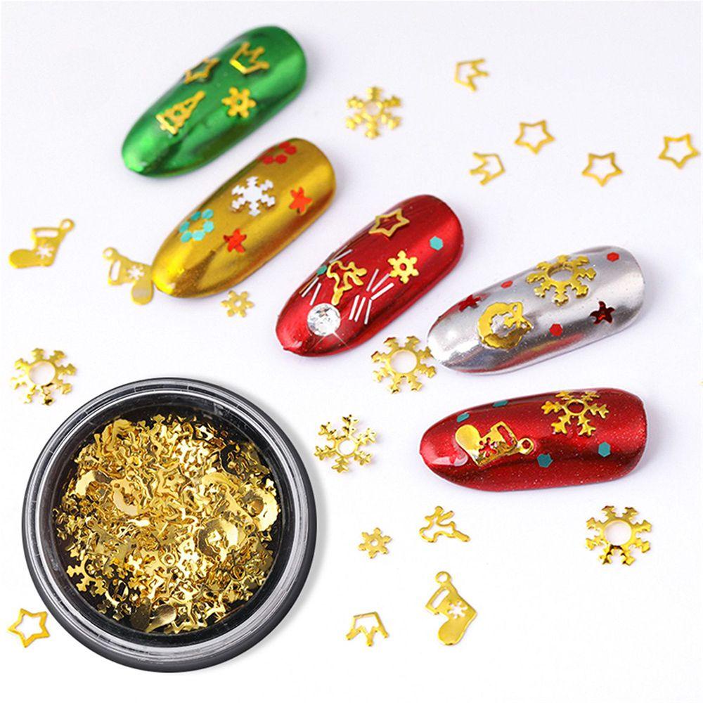 Miếng Dán Trang Trí Móng Tay Bằng Kim Loại Thời Trang Cho Nữ