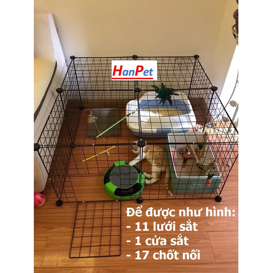 Mảnh lưới ghép dạng miếng lắp ghép đa năng thích hợp làm chuồng thú cưng làm quây chó hoặc làm tủ ghép