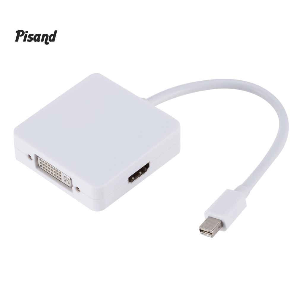 3in1 Mini Display Port DP to DVI VGA HDMI Adapter Cable for MacBook Thunderbolt