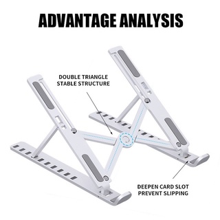 ABS Plastic Adjustable Folding Laptop Notebook Stand Handy Adjustable Size