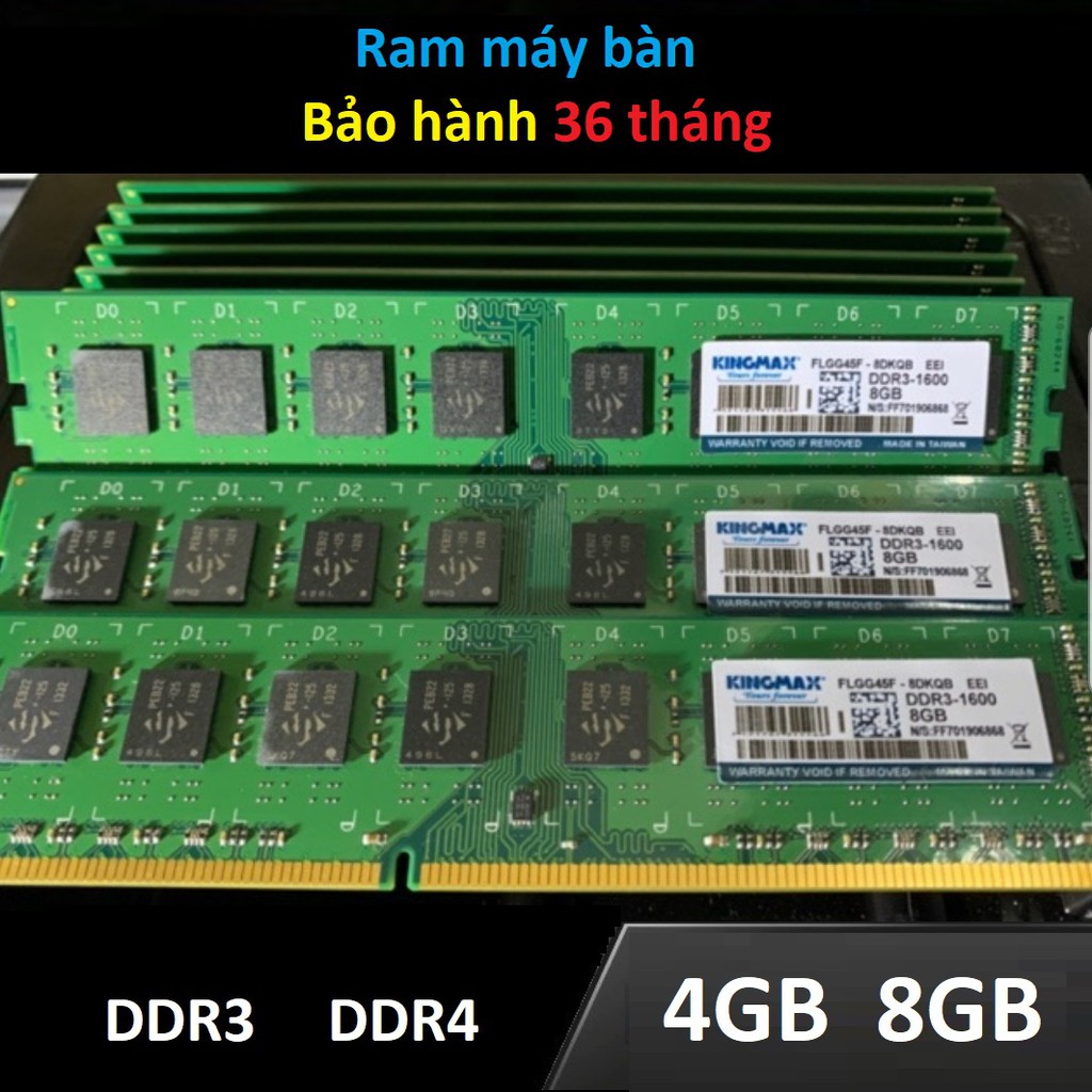 Ram PC máy bàn DDR4 DDR3 4GB 8GB DDR3L 4GB PC3 10600U 12800 PC4 PC3 PC3L 1333 1600 2133 2400 2666 ram ddr3 4gb ddr4 4gb