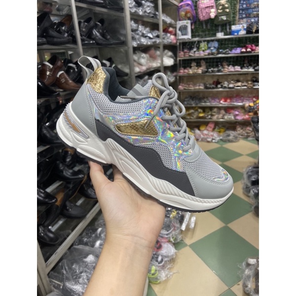 Giày thể thao nam màu ghi, giày sneaker nam