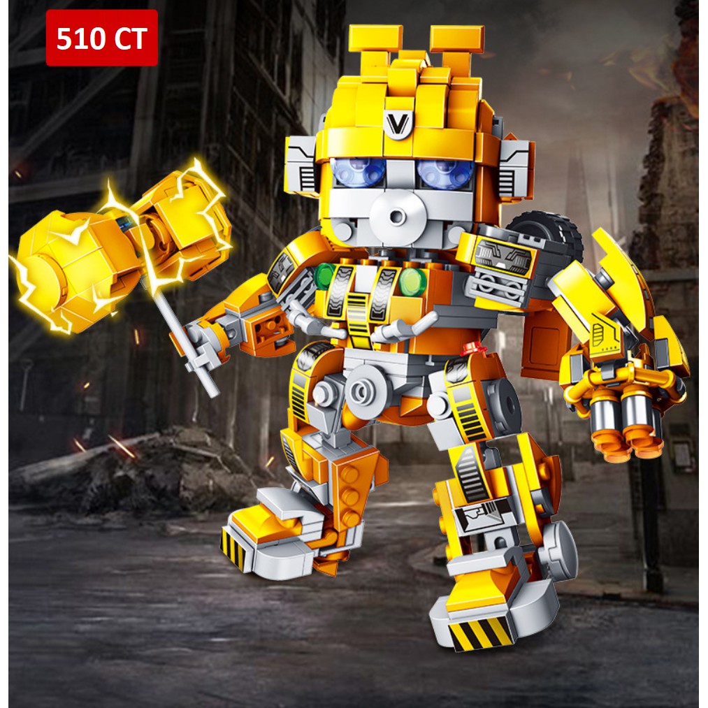 BỘ ĐỒ CHƠI XẾP HÌNH Mô Hình ROBOT Transformer OPTIMUS - Lắp Ráp Robot Người Máy Biến Hình