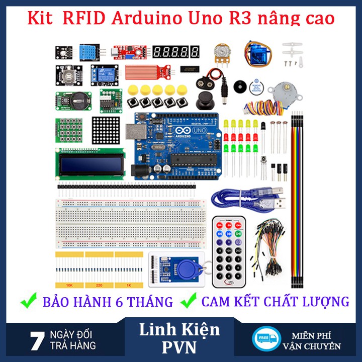 Bộ kit Arduino UNO R3 nâng cao Chíp cắm