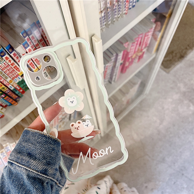 Ốp lưng iphone Ốp Điện Thoại Silicon In Hình Gấu Hoạt Hình Cho iPhone12Pro 14promax 14pro 6 / 7 / 8Plus / Pro / Max / 14-14 Dinuo case