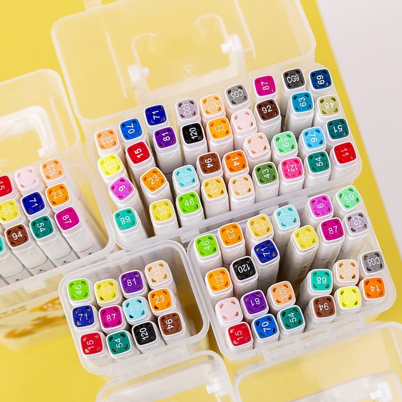 Bộ 12 / 18 /24 cây bút màu nước Ruixiang hai đầu mềm dùng cho đánh dấu / vẽ truyện tranh / graffiti / ghi chép nhật ký