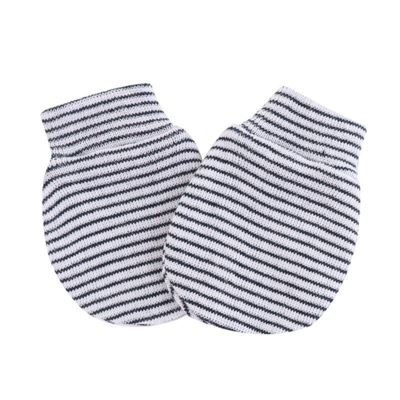 Bộ Găng Tay + Mũ + Găng Tay Cotton Mềm Mại Chống Xước Đính Nơ Xinh Xắn Cho Bé Sơ Sinh 0-1 Tuổi