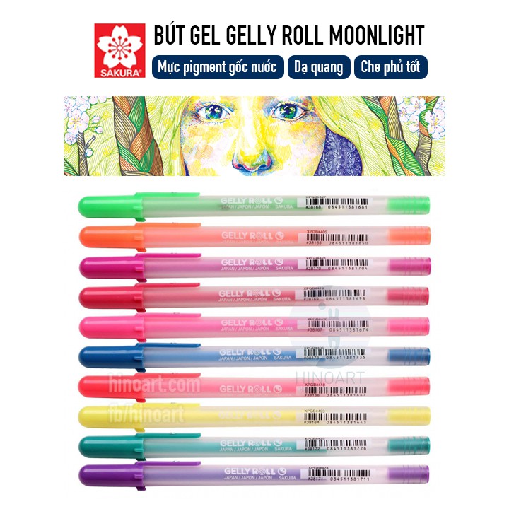 Bút nhũ dạ quang Gelly Roll Moonlight các màu lẻ