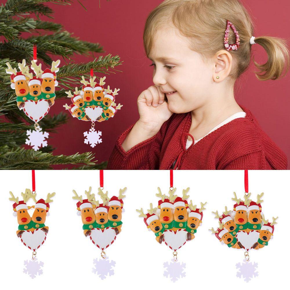 Bộ 2-6 Người Trang Trí Cây Thông Giáng Sinh Bằng Nhựa Resin Hình Bông Tuyết