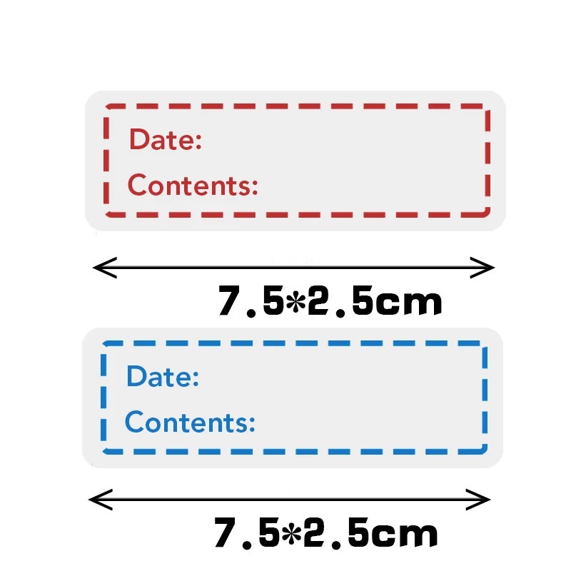 Cuộn 125/500 Nhãn Dán Ghi Chú Ngày Và Nội Dung Hỗ Trợ Phân Loại Thực Phẩm