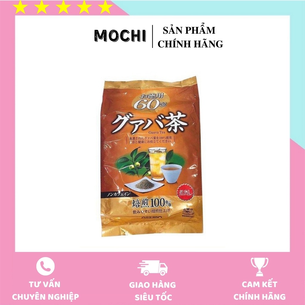 [Mã 254FMCGSALE giảm 8% đơn 500K] Trà Lá Ổi ORIHIRO Nhật Bản (Gói 60 Túi).