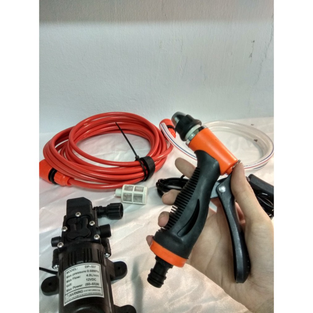 Bộ Máy Bơm Áp Lực Xịt Rửa Xe, Vệ sinh máy lạnh Mini ( Có nguồn) - NH712