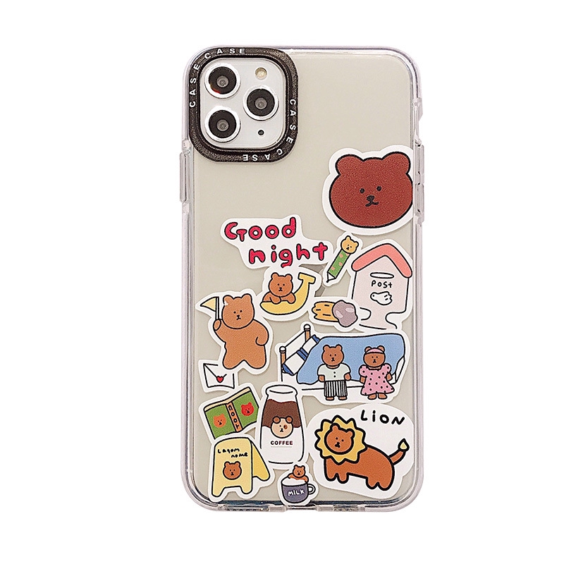 Ốp điện thoại in hình gấu hoạt hình cho Iphone 5/5S/6/6plus/6S/6S plus/6/7/7plus/8/8plus/X/XS/XS Max/11 64 | BigBuy360 - bigbuy360.vn