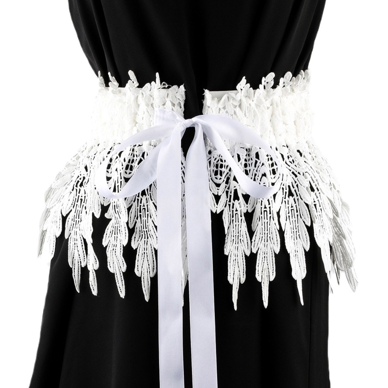 Đai Nịt Bụng Co Giãn Phối Ren Nhún Bèo Thời Trang Cho Nữ