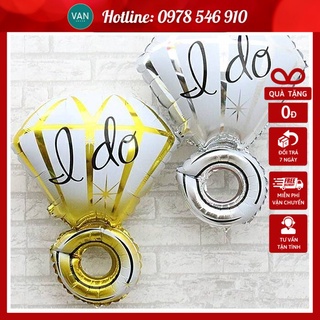Bóng Hình Chiếc Nhẫn Cưới Kim Cương Vàng Trang Trí Tiệc