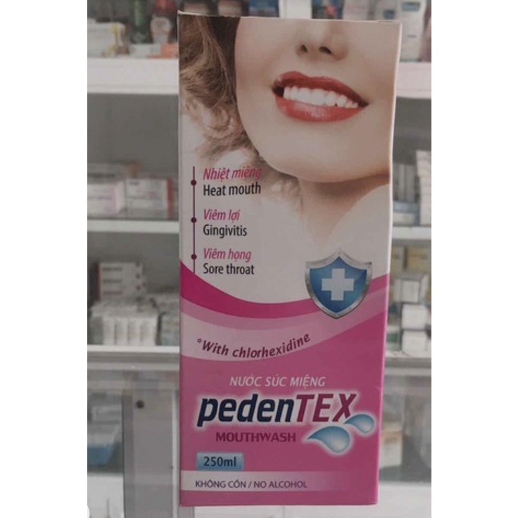 Nước xúc miệng Pedentex 250ml làm sạch miệng, sạch họng, thơm mát giảm nhiệt miệng