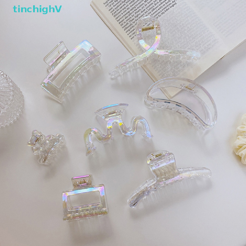 Kẹp Tóc Càng Cua Màu Laser Gradient Ngọt Ngào Thời Trang Mùa Hè Cho Nữ