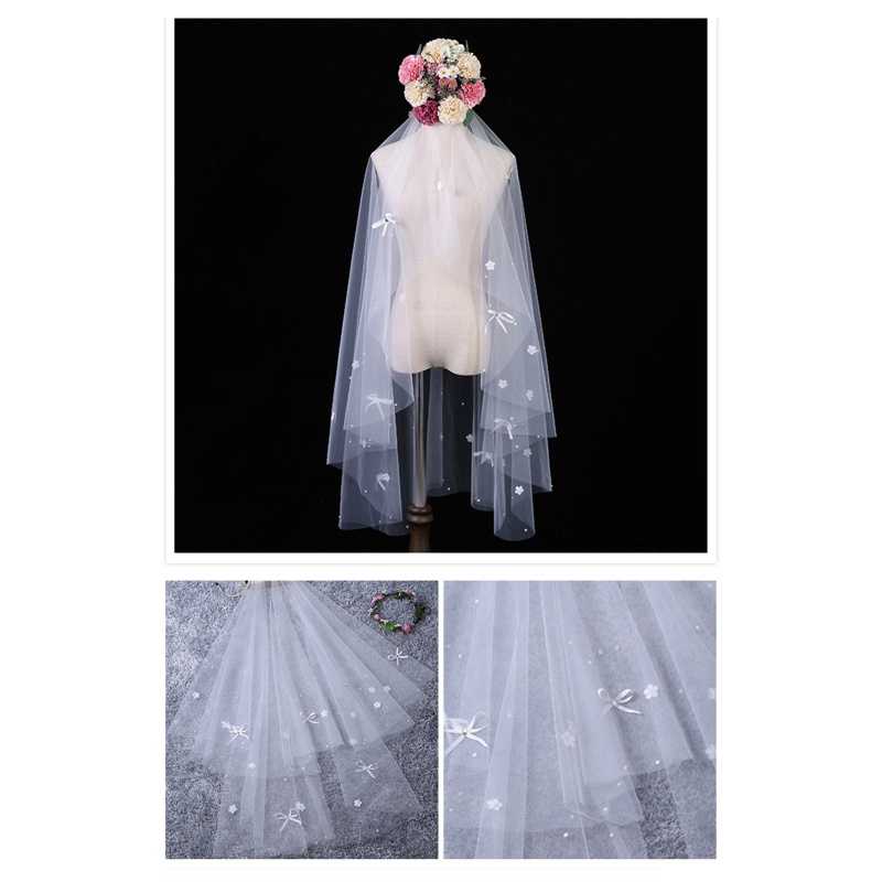 Mạng Che Mặt Phối Ren Đính Kim Sa Lấp Lánh Kèm Lược Cài Tóc Cho Đám Cưới