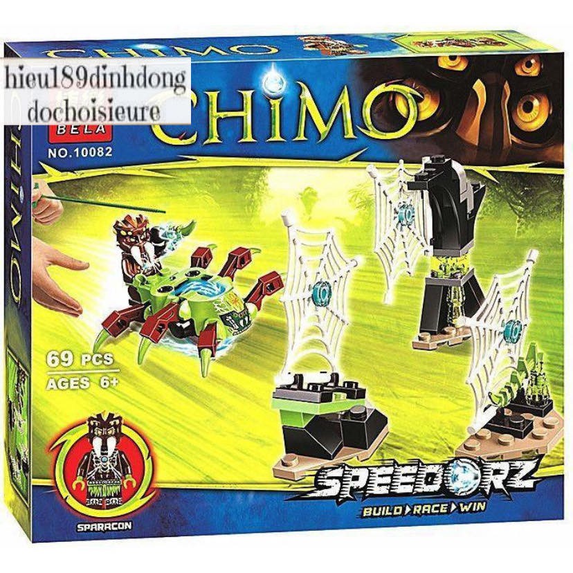 Lắp ráp xếp hình NOT Lego Legends of Chima 70138 Bela 10082 : Lưới Nhện 69 mảnh