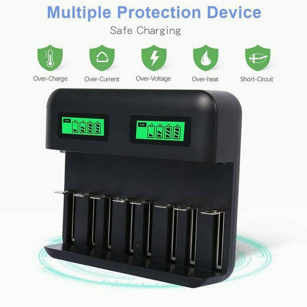 Bộ Sạc Pin Với 8 Ngăn C D Thông Dụng Bền Bỉ