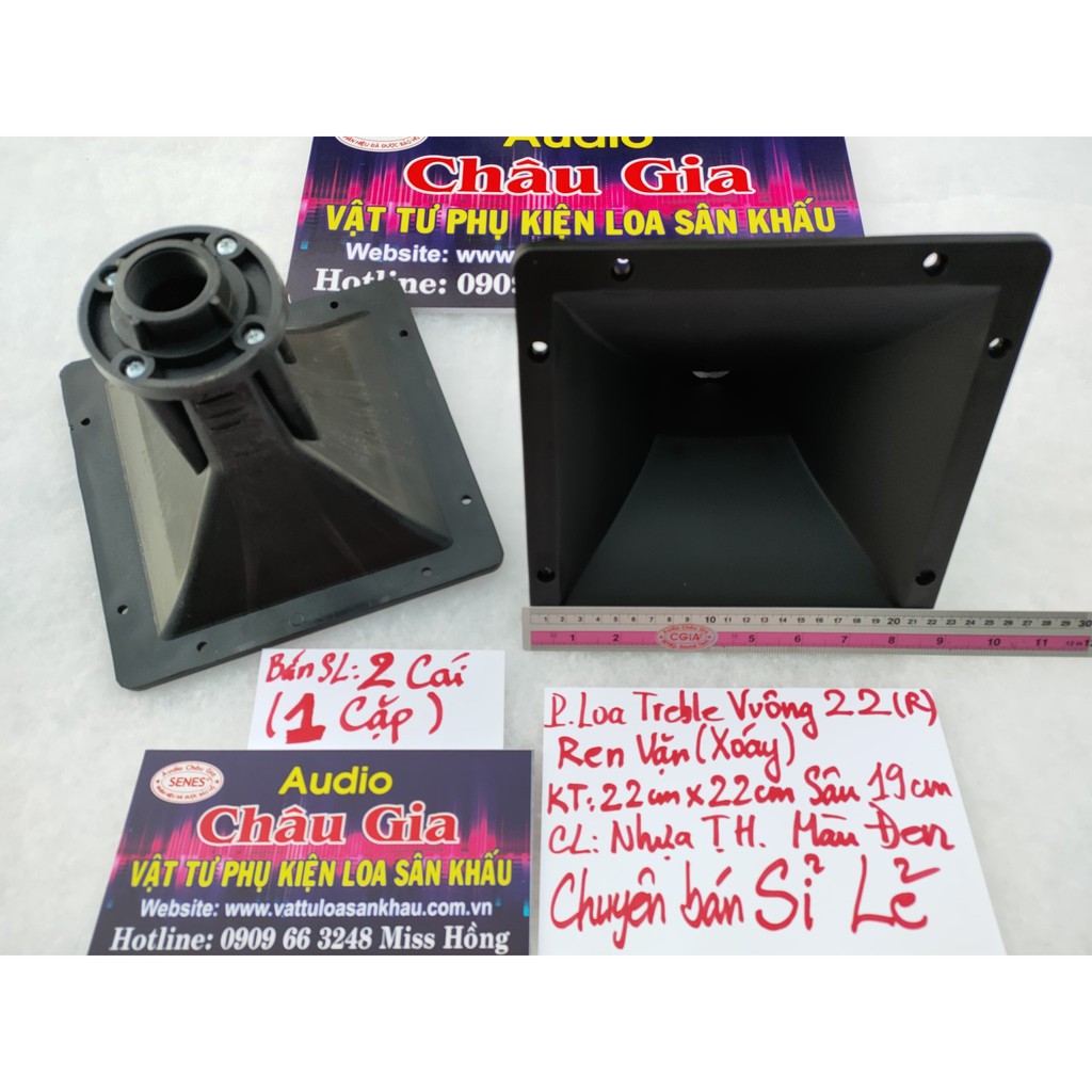 Phễu loa treble 22cm gắn củ treble 450- 2 cái Audio Châu Gia
