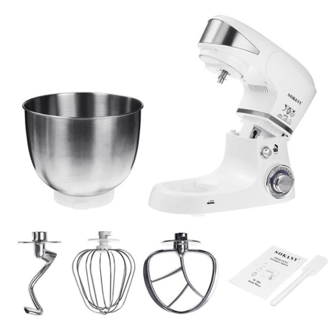 Máy trộn bột để bàn, đánh trứng công nghiệp SOKANY SK-206 Dung tích 5L [BH 12 Tháng]