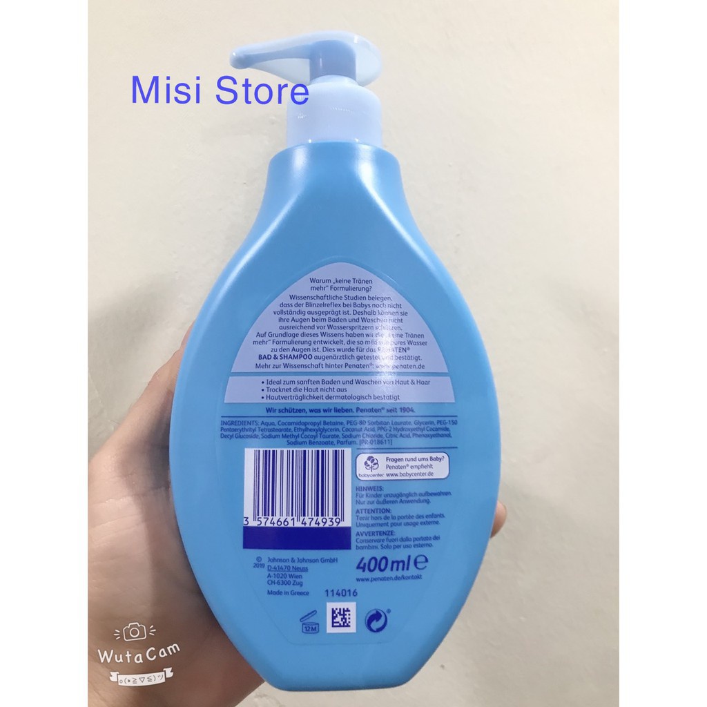 Sữa tắm gội chống cảm 2 trong 1 Penaten, 400 ml, Mẫu mới Chính Hãng