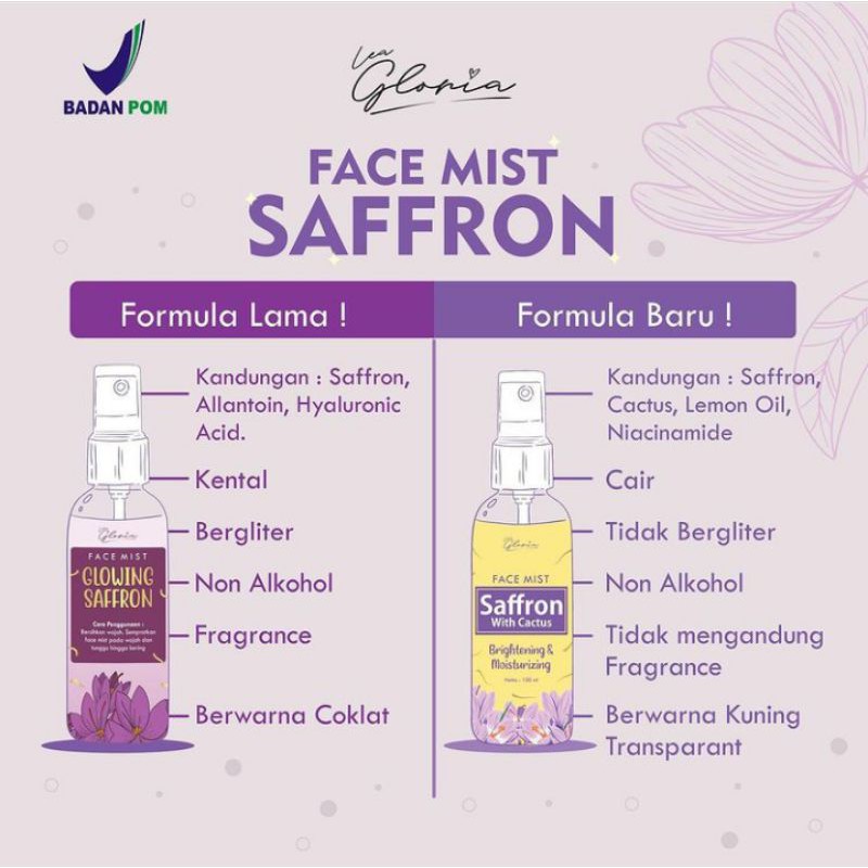 (Hàng Mới Về) Nước Hoa Hồng Saffron Làm Sáng Da Với Công Thức Saffron