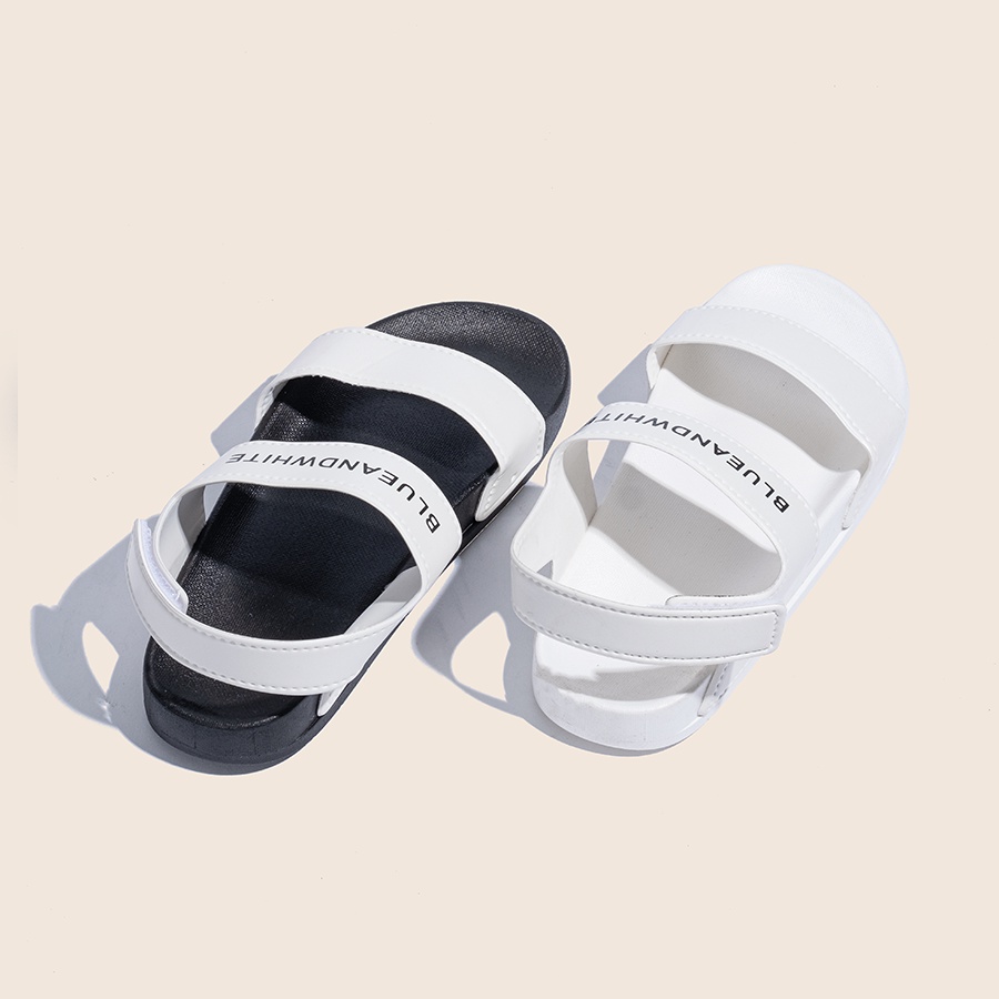 Giày Sandal nữ giayBOM quai ngang khóa dán đế cao 3 cm S01