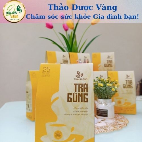 Trà Gừng Thái Hưng - Giải Cảm Lạnh, Tăng Huyết Áp Thấp - 25 túi lọc 125gr