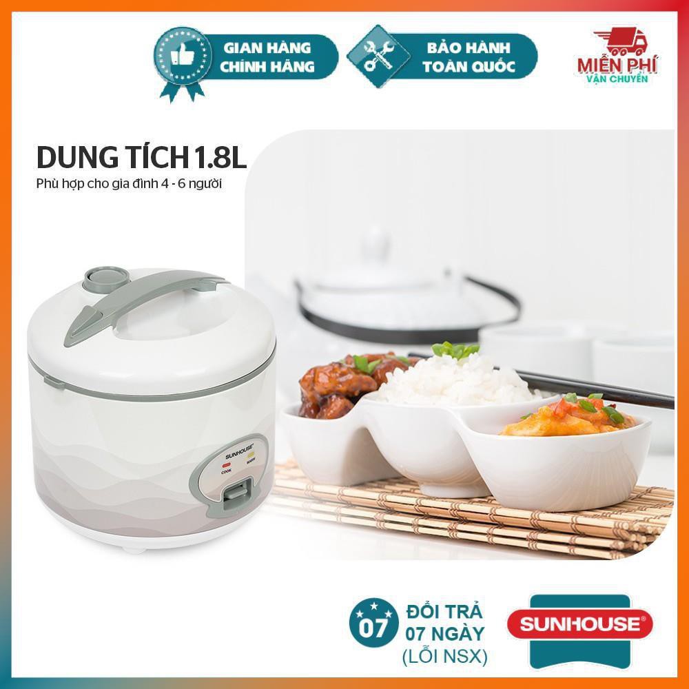 Nồi Cơm Điện 1.8L Sunhouse SHD8602, Nồi Cơm Điện Sunhouse Siêu Bền, Bảo Hành Toàn Quốc, Lòng Nồi Chống Dính Whitford | BigBuy360 - bigbuy360.vn