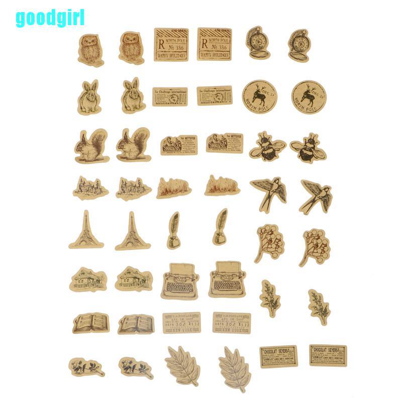 Bộ 46 miếng dán nhãn trang trí album nhật ký DIY nhiều họa tiết đẹp mắt