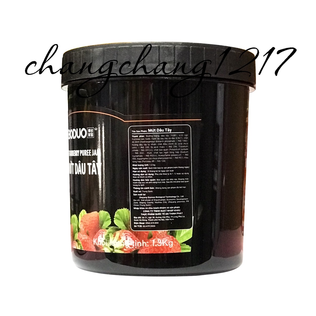 Mứt Sinh Tố Trái Cây Boduo Dâu Hủ 1kg3