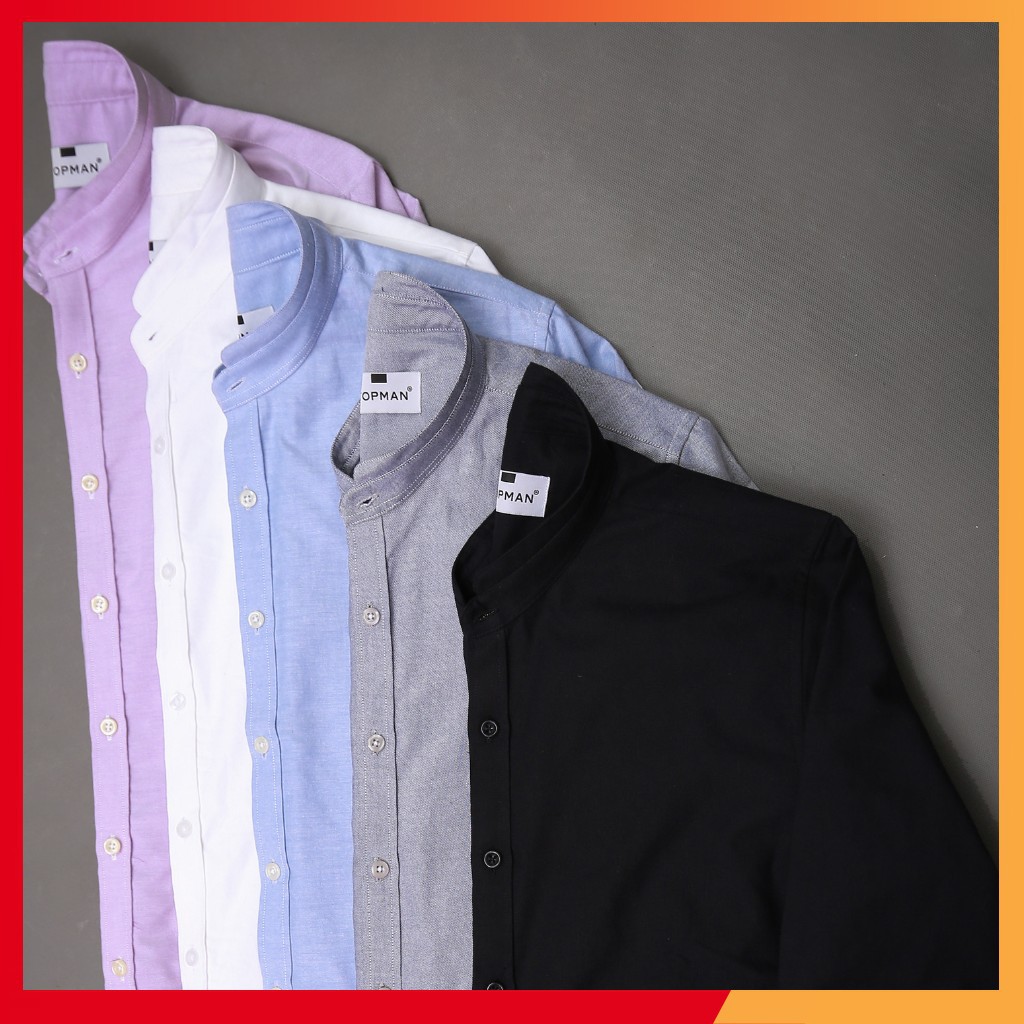 Áo sơ mi nam cổ tàu dài tay vải Oxford - 5 màu thời trang công sở hiện đại | BigBuy360 - bigbuy360.vn