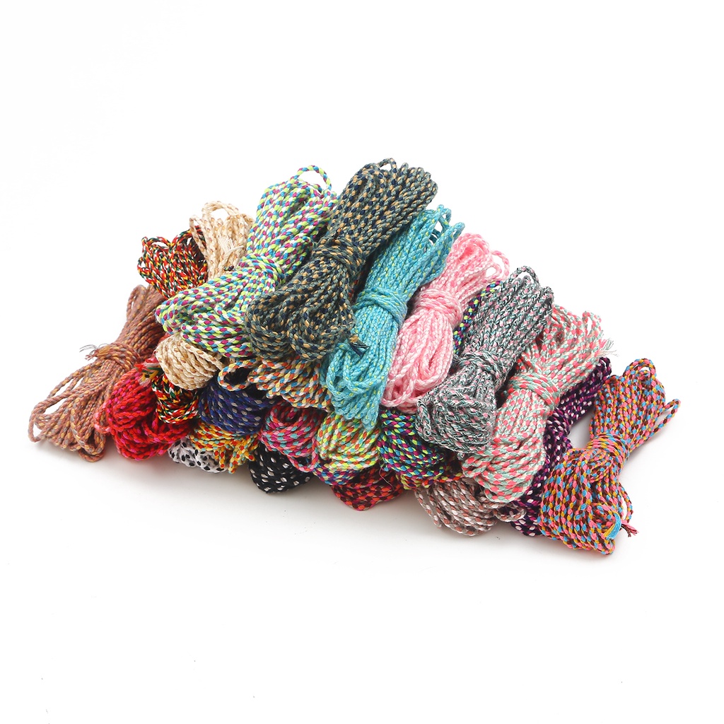 Cuộn dây cotton 2mm dài 5m dùng làm đồ thủ công DIY tùy chọn màu sắc
