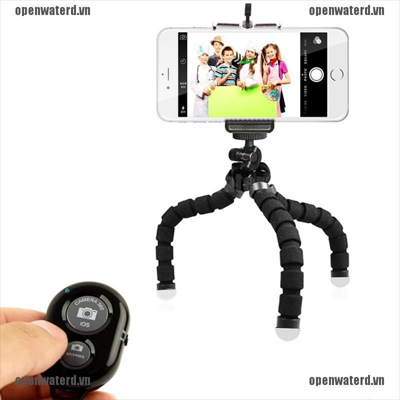 Chân Tripod Mini + Kẹp Giữ Điện Thoại + Điều Khiển Cho Iphone