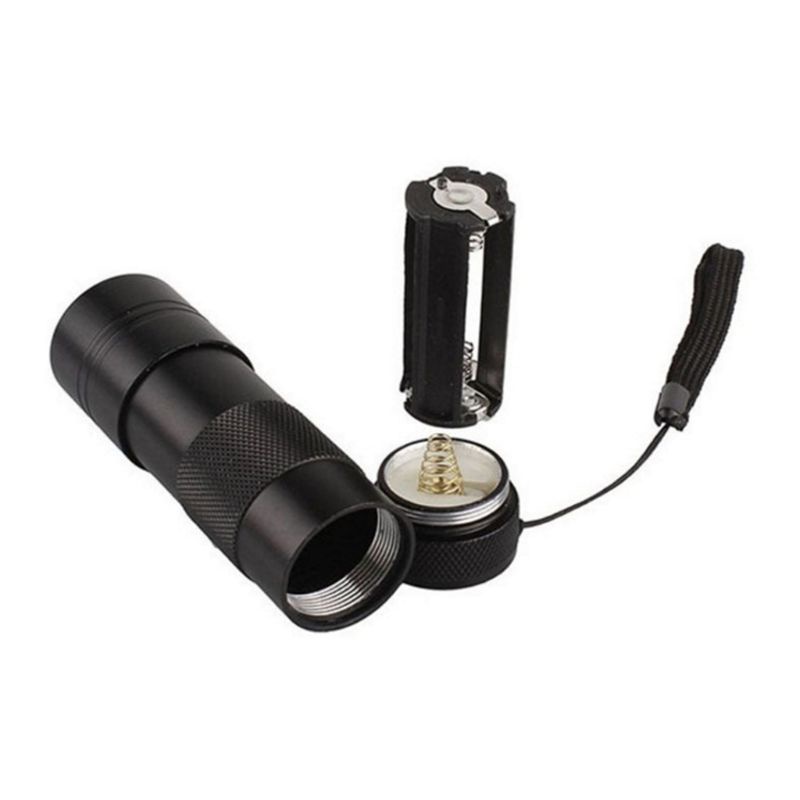 Đèn pin UV 12 bóng LED bằng hợp kim nhôm chống trượt tiện dụng