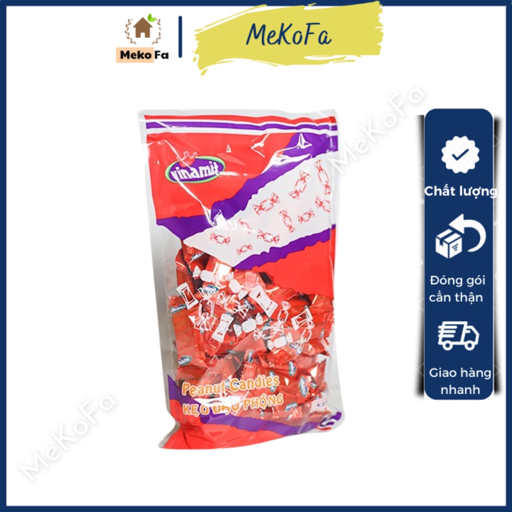 Kẹo bơ đậu phộng Vinamit 500g bơ đậu phộng beo béo ngon