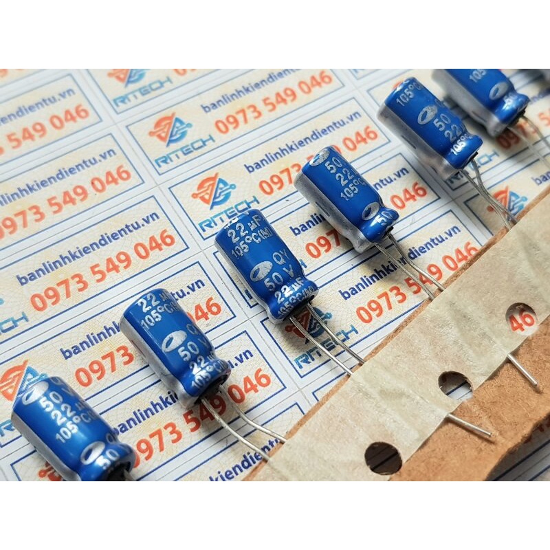 Tụ hóa SAMWHA Hàn Quốc 22UF 50V kích thước 6*12mm